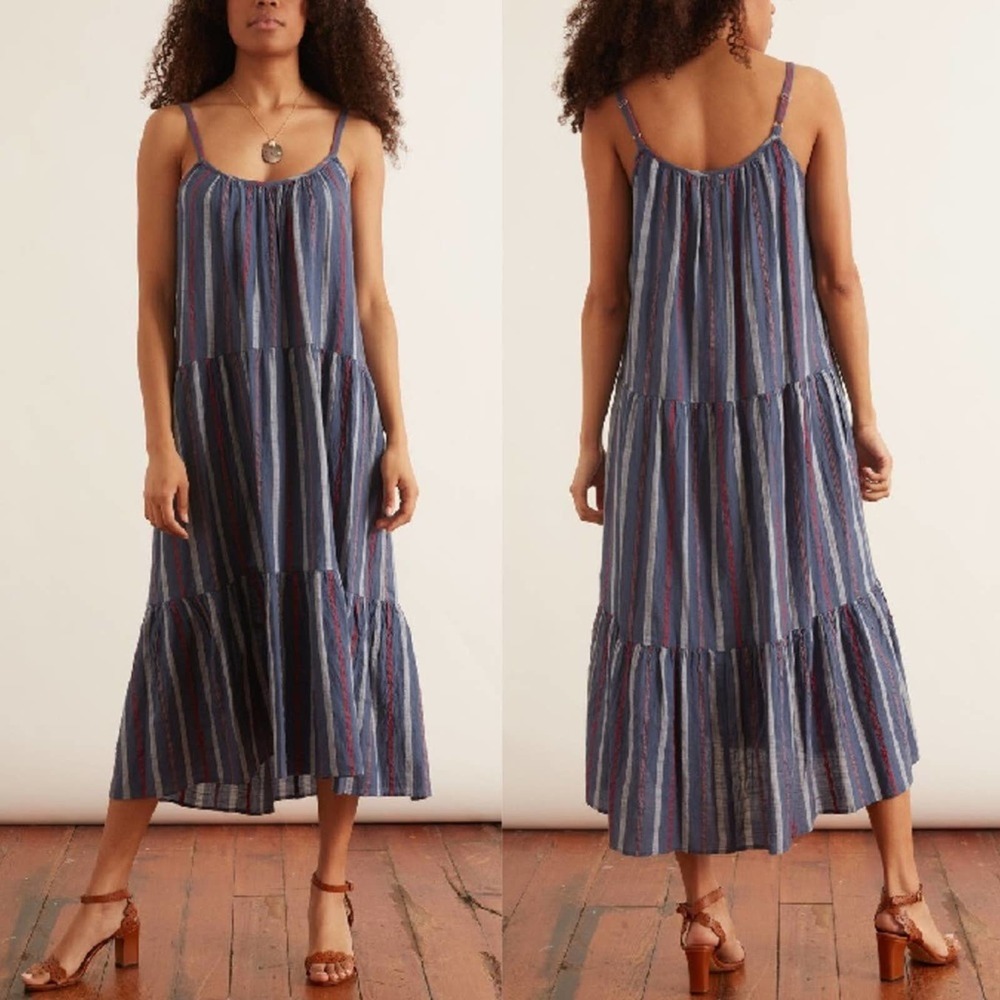 Xirena Ruby Dress Westbound Midi Blue Tiered